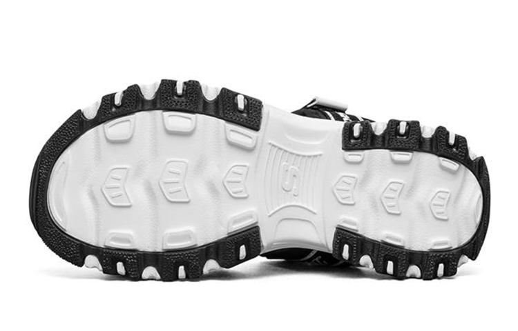 Purchase (Youth) Skechers Dlites Sandals 'Black White' 664167L-BLK