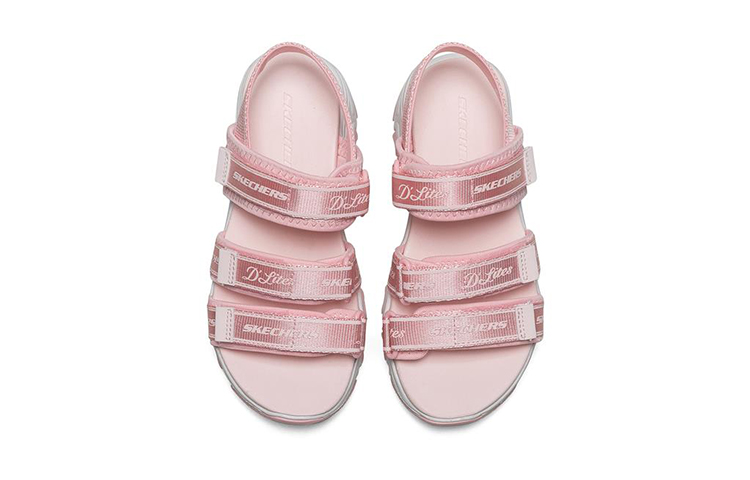 Shop (Youth) Skechers Dlites Sandals 'Pink White' 664167L-PNK