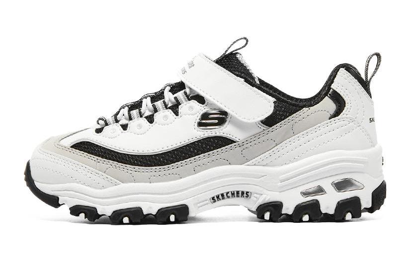 (Youth) Skechers Dlites Shoes 'White Beige Black'