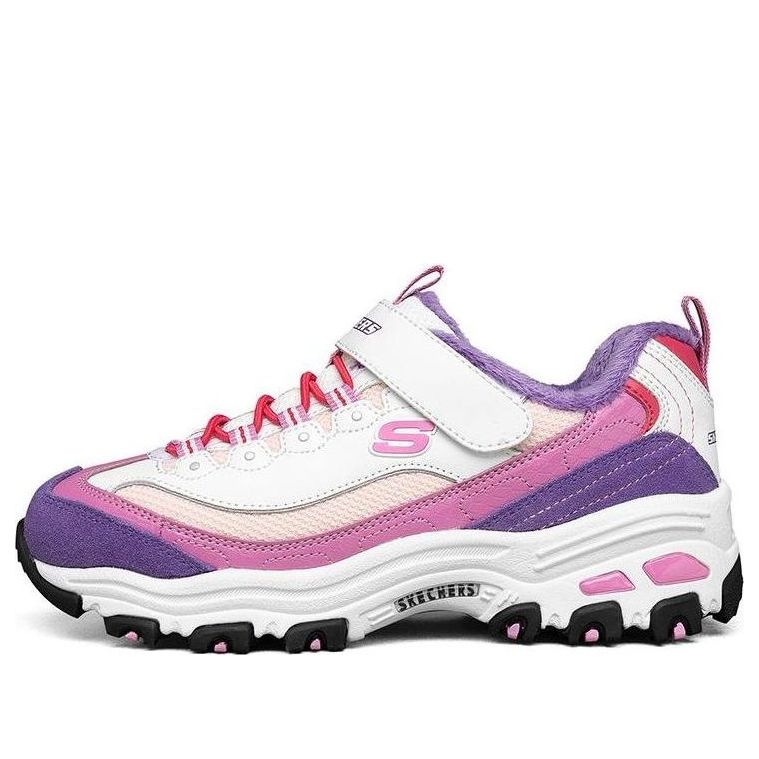(Youth) Skechers Dlites Shoes 'White Pink Purple'