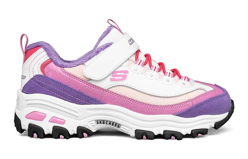 (Youth) Skechers Dlites Shoes 'White Pink Purple' 圖 2