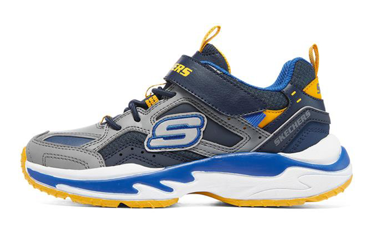 (Youth) Skechers Durolux 'Blue Gray Yellow' 403817L-NVGY