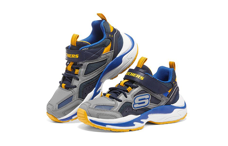 Lookbook (JR) Skechers Durolux ''Blu Grigio Giallo'' 403817L-NVGY