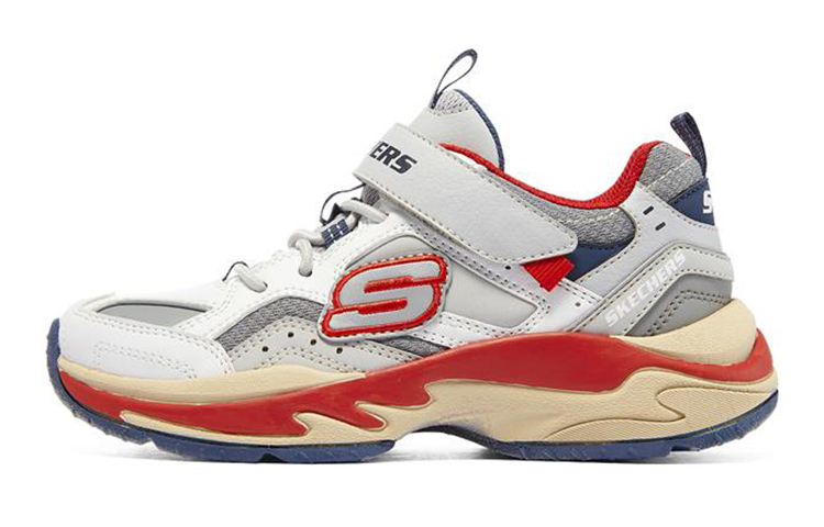 (Youth) Skechers Durolux 'White Grey Red' 403817L-WGY