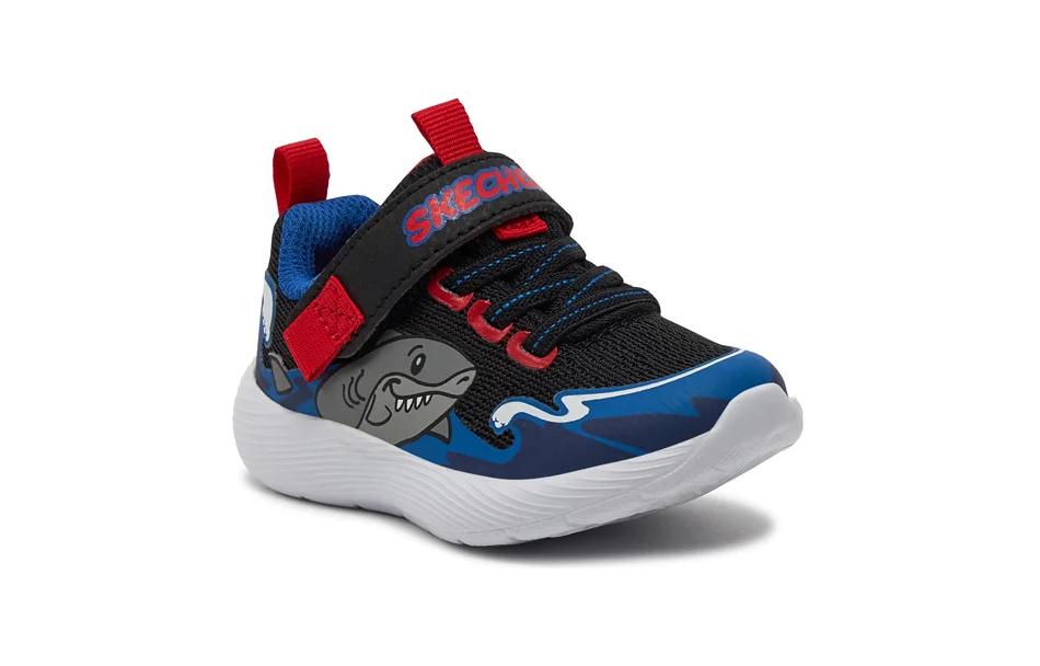 (Youth) Skechers Dyna-Lite Shark-Wave Shoes 'Black Blue Red' 圖 3