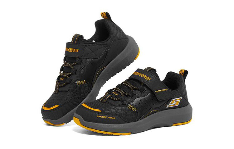 Lookbook (JR) Skechers Dynamic Tread ''Zwart Geel'' 403664L-BKYL