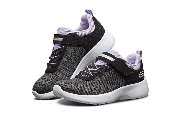 (Youth) Skechers Dynamight 'Black Purple' 圖 3