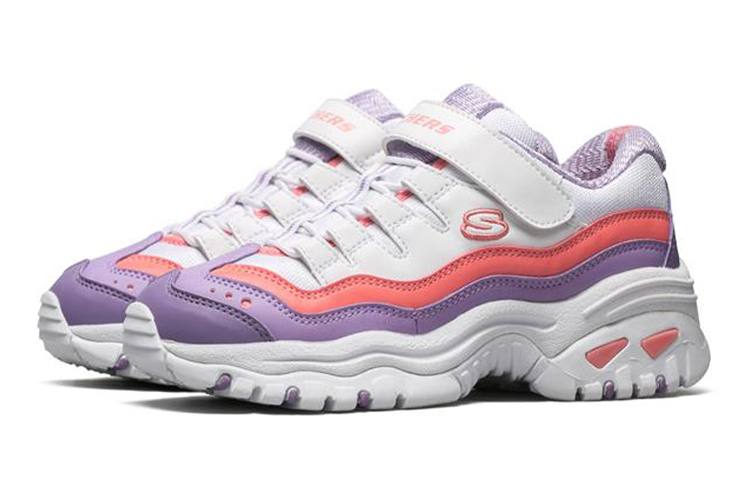 Lookbook 【評鑑詢問】Skechers Energy 低筒運動鞋 大童 白紫色