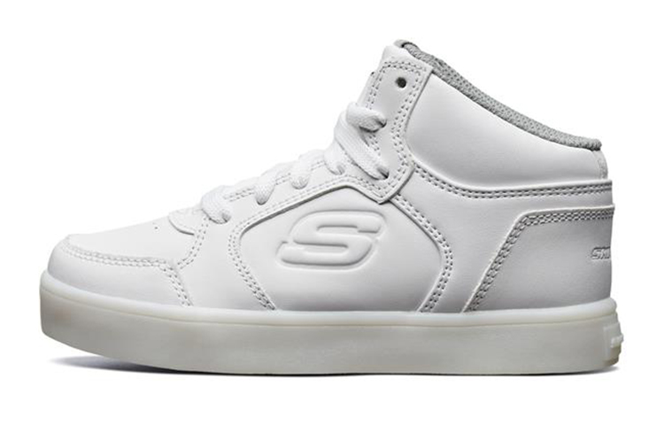 (Youth) Skechers Energy Lights Mid 'White Flash' 90600L-WHT