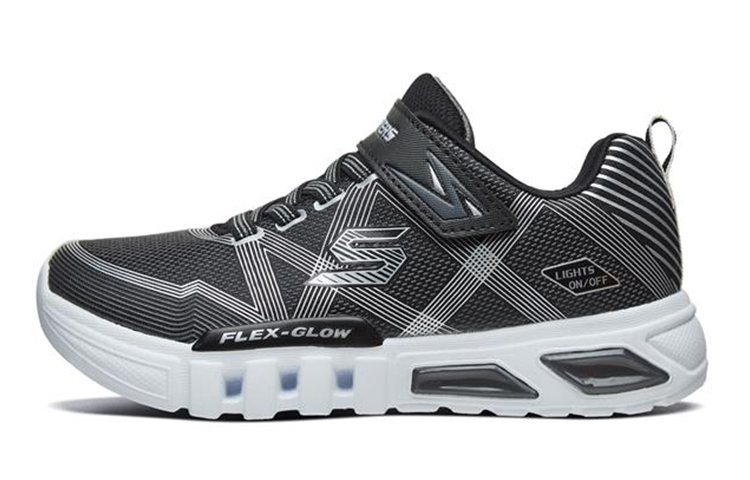 (Youth) Skechers Flex-Glow 'Black Grey' 90542L-BKCC