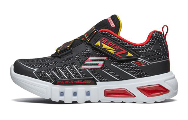 (Youth) Skechers Flex-Glow 'Black Red' 660038L-BKRD
