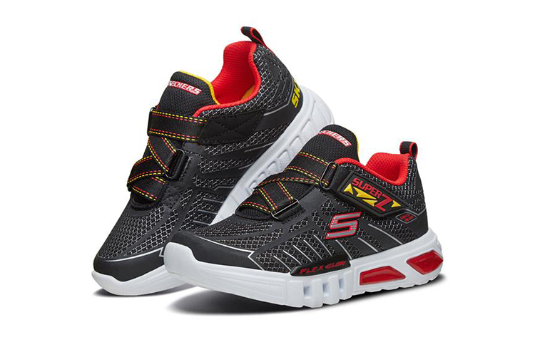 Lookbook (JR) Skechers Flex-Glow 'Negro Rojo' 660038L-BKRD
