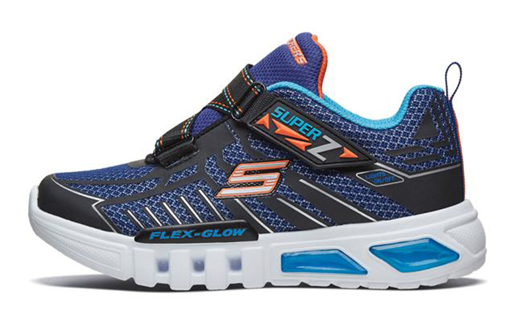 (Youth) Skechers Flex-Glow 'Blue Light-Up' 660038L-NVBL