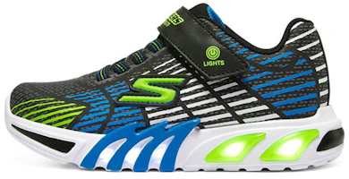 (Youth) Skechers Flex-Glow Elite 'Black Blue Lemon' 400135L-BBLM (Youth) Skechers Flex-Glow Elite 'Black Blue Lemon' 400135L-BBLM