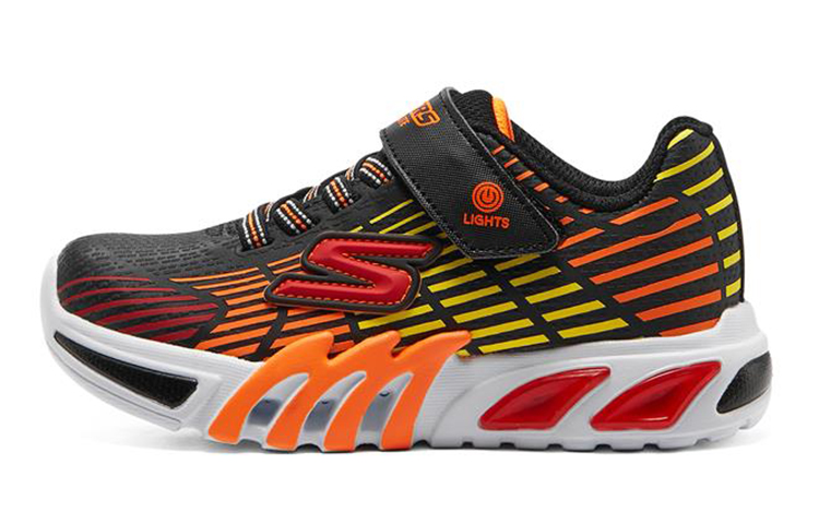 (Youth) Skechers Flex-Glow Elite 'Black Red' 400135L-BKMT