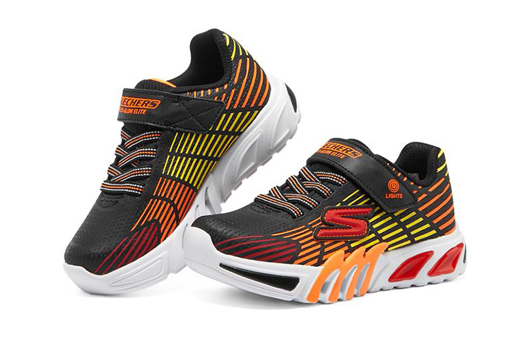 Lookbook (JR) Skechers Flex-Glow Elite ''Zwart Rood'' 400135L-BKMT