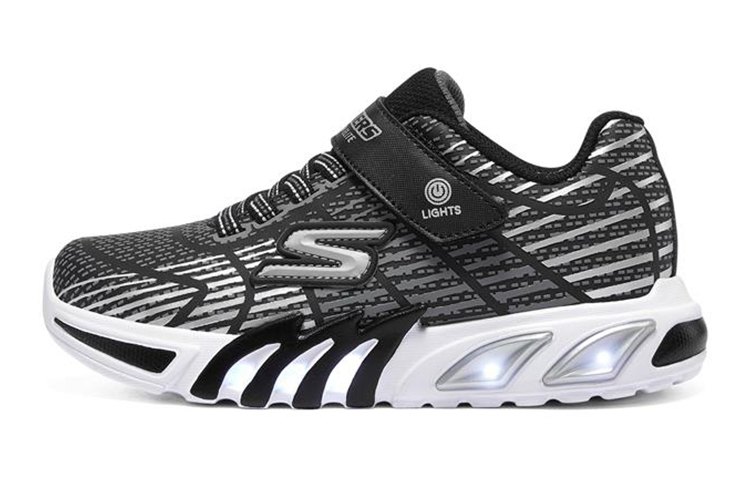 (Youth) Skechers Flex-Glow Elite 'Black White' 400135L-BKGY