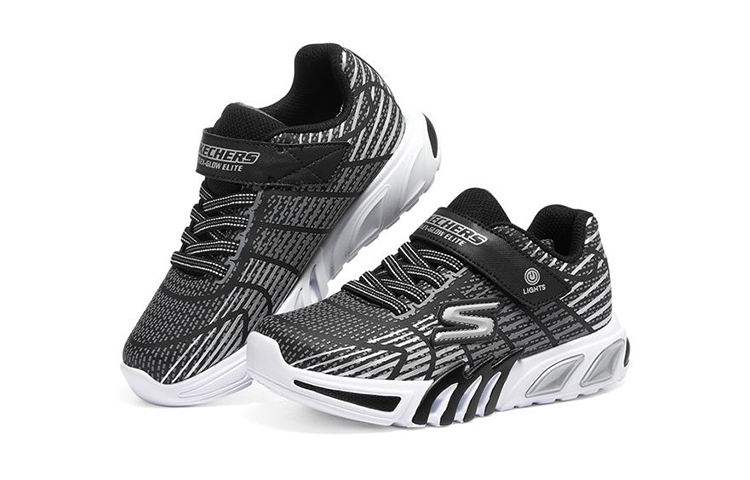 Lookbook (JR) Skechers Flex-Glow Elite ''Zwart Wit'' 400135L-BKGY