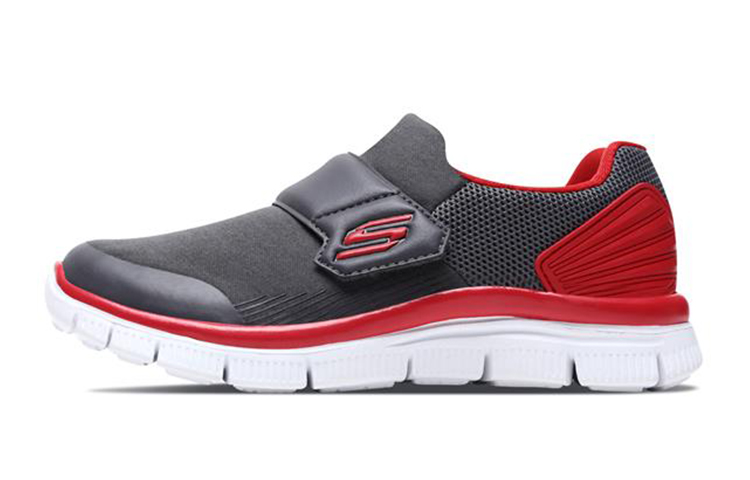 (Youth) Skechers Flex Advantage 'Grey Red' 60011L-CCRD