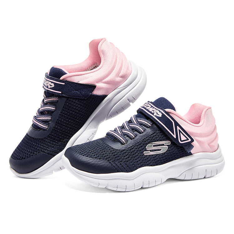 Lookbook (Youth) Skechers Flex Blast 'Navy Pink' 302476L-NVPK