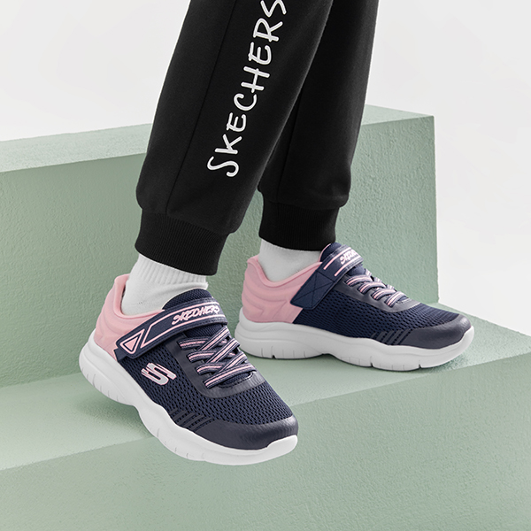 Cheap (Youth) Skechers Flex Blast 'Navy Pink' 302476L-NVPK