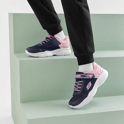 (Youth) Skechers Flex Blast 'Navy Pink' 302476L-NVPK 1