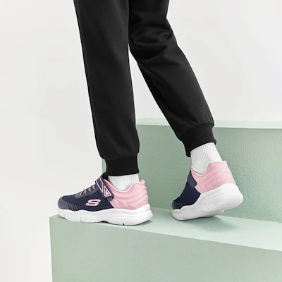 (Youth) Skechers Flex Blast 'Navy Pink' 302476L-NVPK 2