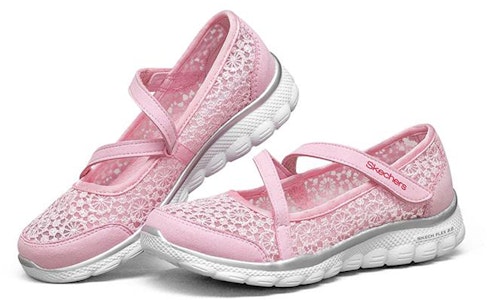 大童 Skechers Flex II 透氣舒適 瑪麗珍運動休閒鞋 粉色 Lookbook 大童 Skechers Flex II 透氣舒適 瑪麗珍運動休閒鞋 粉色