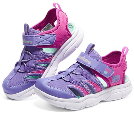 (Youth) Skechers Flex Splash Sandal 'Purple Peach Red' 302969L-LVHP Lookbook (Youth) Skechers Flex Splash Sandal 'Purple Peach Red' 302969L-LVHP