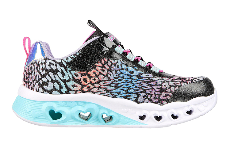 Order (JR) Skechers Flutter Heart Lights ''Loves Wild'' Schuhe für Mädchen 302314L-BKMT