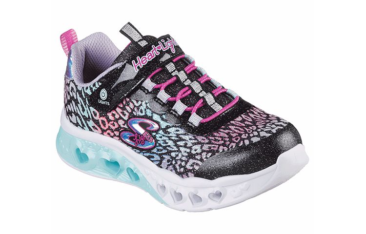 Lookbook (JR) Skechers Flutter Heart Lights ''Loves Wild'' Schuhe für Mädchen 302314L-BKMT