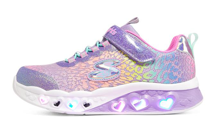 (Youth) Skechers Flutter Heart Lights 'Purple Rainbow' 302314L-LVMT