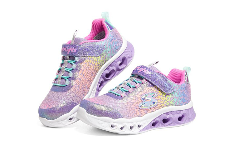 Lookbook (Youth) Skechers Flutter Heart Lights 'Purple Rainbow' 302314L-LVMT