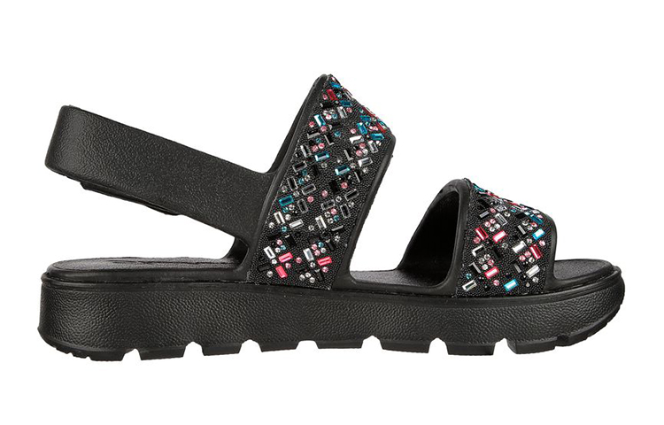 Order 大童 Skechers Foamies：足蹤-小小炫麗派對 運動休閒涼鞋 黑