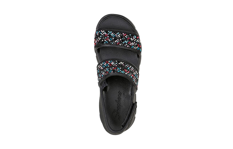 Lookbook 大童 Skechers Foamies：足蹤-小小炫麗派對 運動休閒涼鞋 黑