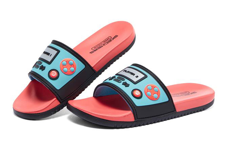Lookbook 大童 Skechers Gambix 3 運動休閒拖鞋 黑藍粉