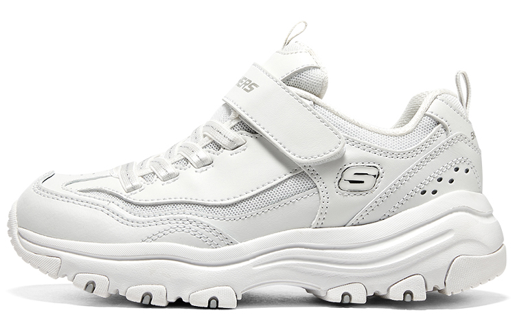 (Youth) Skechers D'lites 1.0 Chunky Shoes 'White'