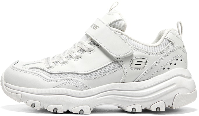 Girls white skechers online