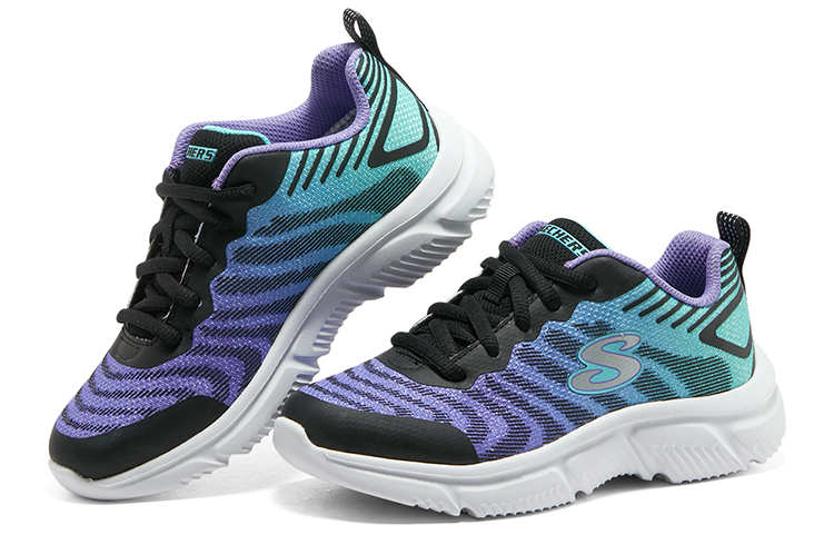 Shop (JR) Skechers Mädchen Go Run 650 ''Schwarz Lila Grün'' 302479L-BKPR