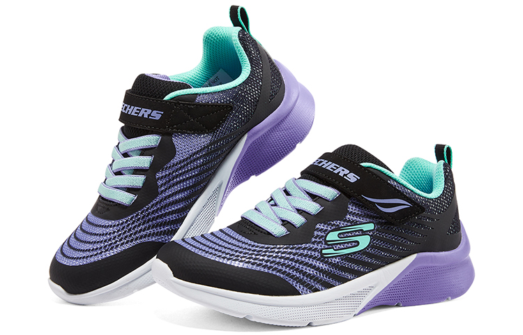 Shop (JR) Skechers Bambina Microspec Rejoice Racer ''Nero Multicolore'' 302349L-BKMT