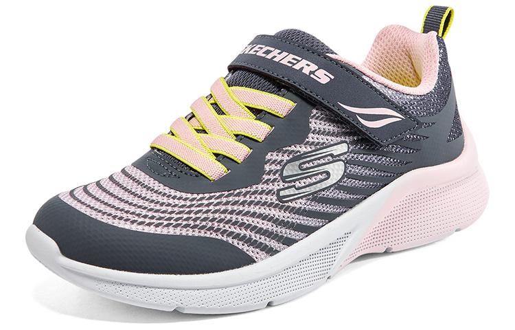 Lookbook (JR) Skechers Anak Perempuan Microspec Rejoice Racer 'Abu-Pink' 302349L-CCMT