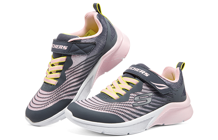 Shop (JR) Skechers Anak Perempuan Microspec Rejoice Racer 'Abu-Pink' 302349L-CCMT