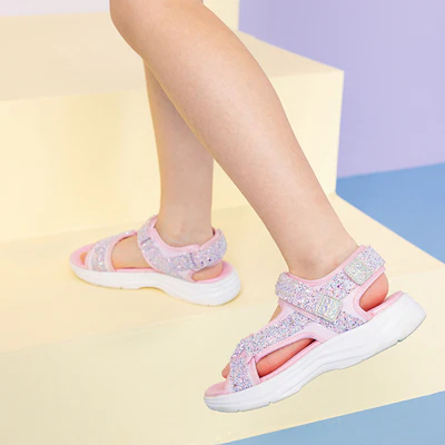 (Youth) Skechers Glimmer Kicks 'Pink Silver' 302965L-LTPK 3