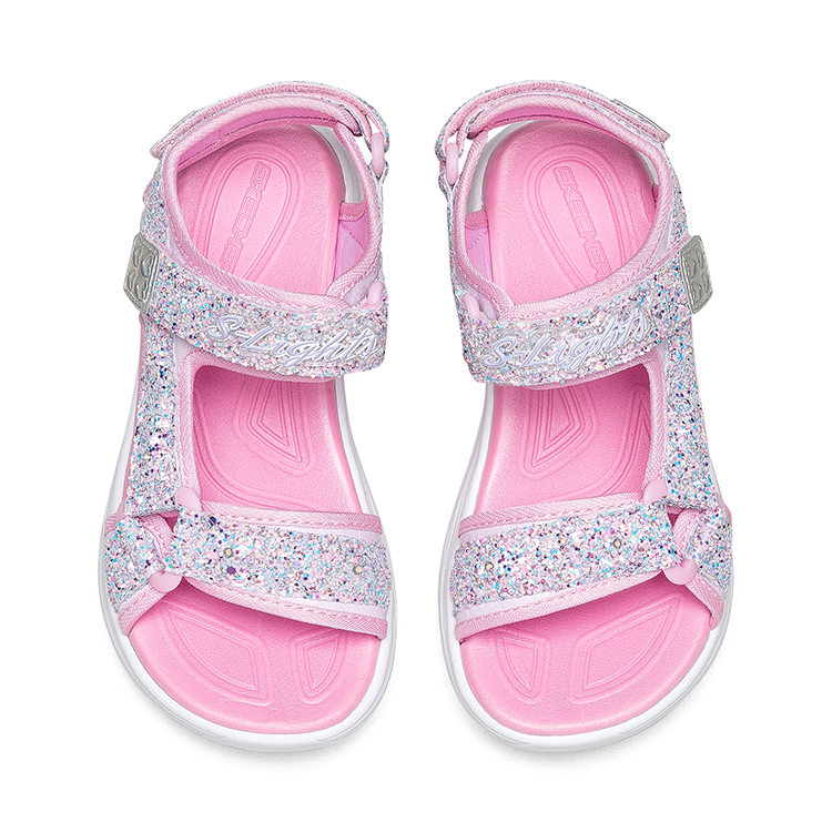 Shop (JR) Skechers Glimmer Kicks 'Pink Silver' Kasut Perempuan Merah Jambu Perak 302965L-LTPK