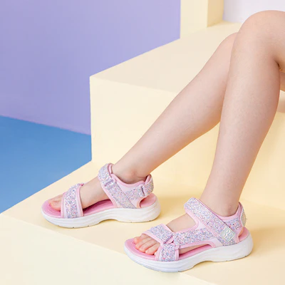 (Youth) Skechers Glimmer Kicks 'Pink Silver' 302965L-LTPK 1