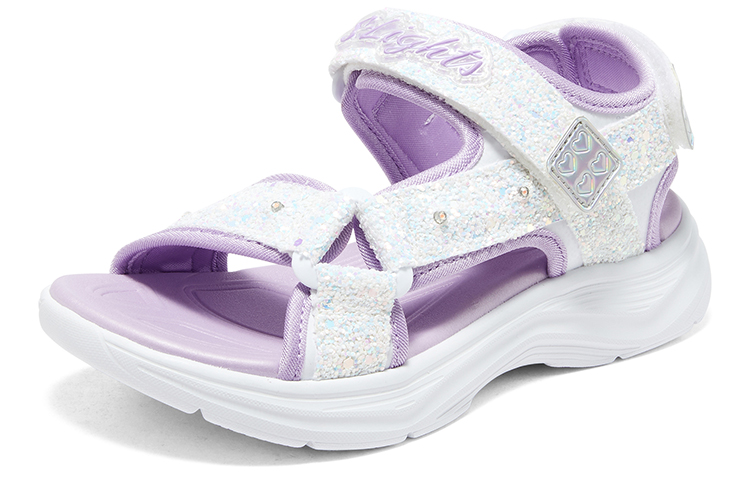 Lookbook (JR) Skechers Glimmer Kicks 'Putih Ungu' 302965L-WLV