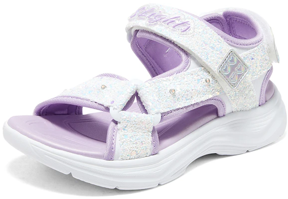 (JR) 斯凯奇闪烁运动鞋 '白紫色' 302965L-WLV Lookbook (JR) 斯凯奇闪烁运动鞋 '白紫色' 302965L-WLV