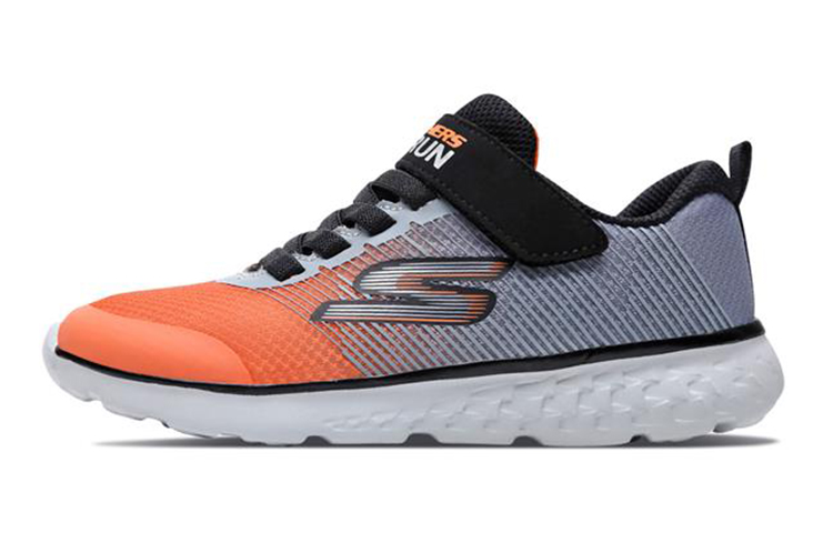 (Youth) Skechers Go Run 400 'Grey Orange' 97685L-GYOR