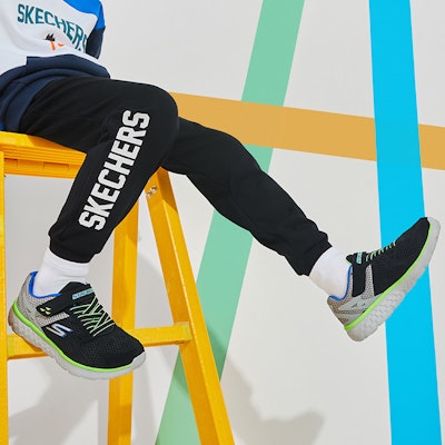 (JR) Skechers Go Run 400 Proxo Rendah Hitam/Kelabu/Hijau 97680L-BKCC Sizing (JR) Skechers Go Run 400 Proxo Rendah Hitam/Kelabu/Hijau 97680L-BKCC