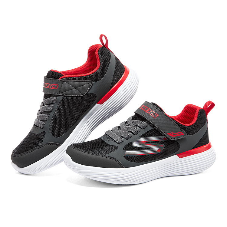 Lookbook (JR) Skechers Go Run 400 V2 'Kelabu Merah Hitam' 405104L-BKRD